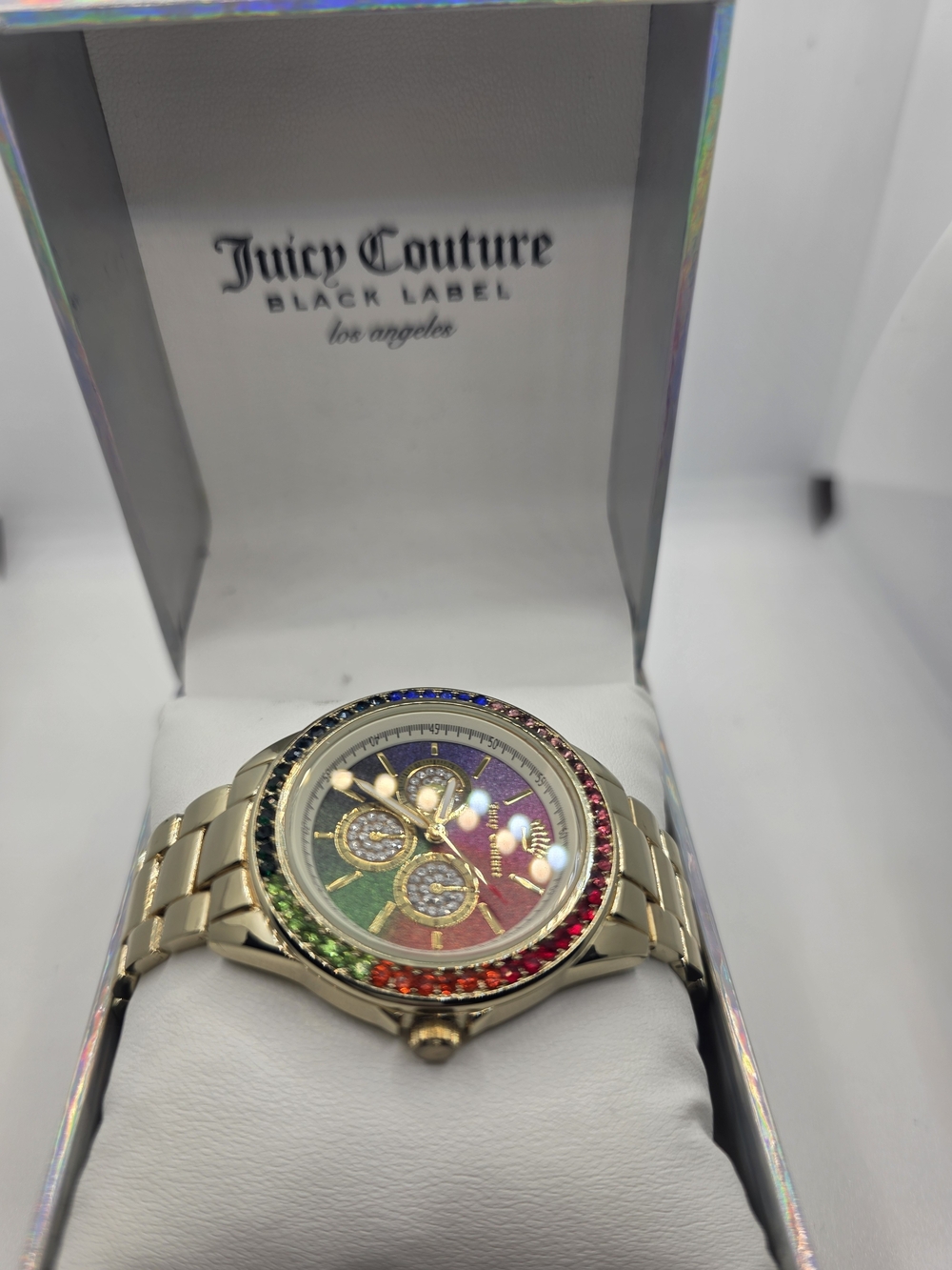 Juicy Couture Gold Men's Rainbow Accent Bracelet Watch